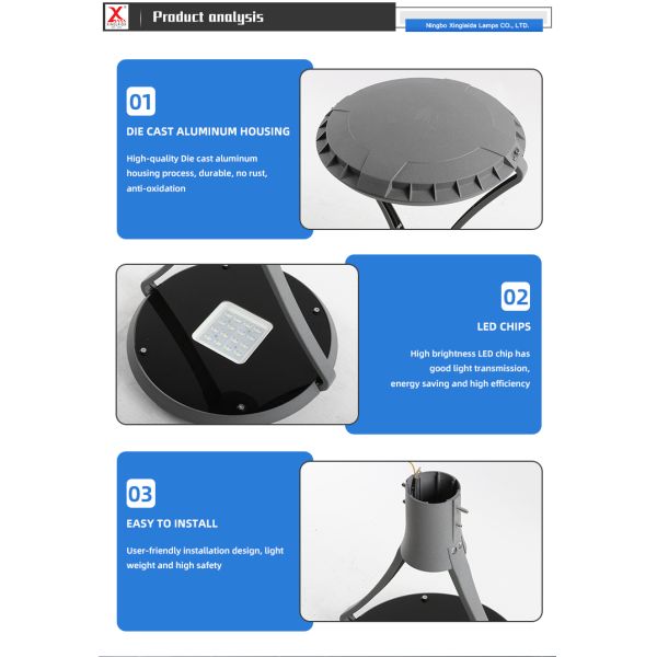 Lámparas de jardín exterior de aluminio LED de paisaje con rango de temperatura de 20-50C