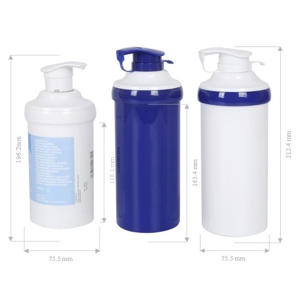 PP Material 16oz 500ml Round Shape Plastic Lotion Pump Bottle for Big Airless Bottle