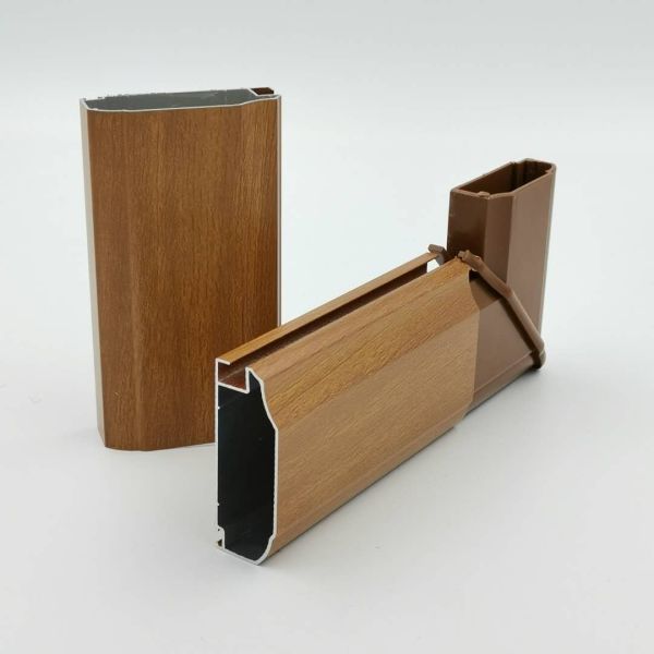 Штранг-прессование дверной рамы 6061 профиля деревянного финиша алюминиевое для виллы гостиницы