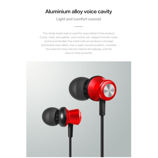 3.5mm Plug Wired In Ear Earphones Noise Cancelling Stereo Earbuds