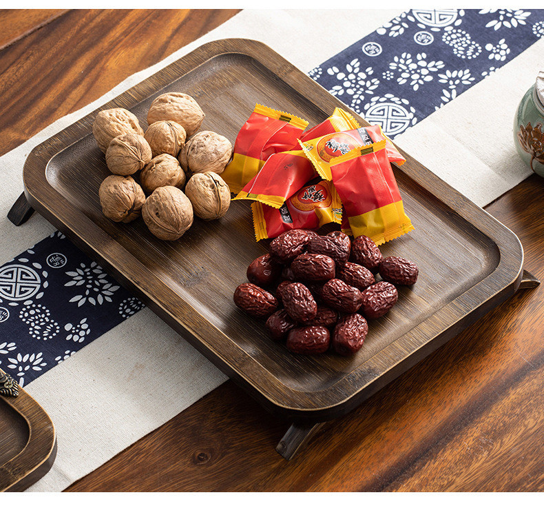 Non-Disposable Bamboo Tray for Tea Used in Home Hotel Restaurant and Coffee Shop