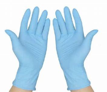 Sensitive Skin Blue Latex Free Powder Free Large Nitrile Exam Gloves 5 Mil