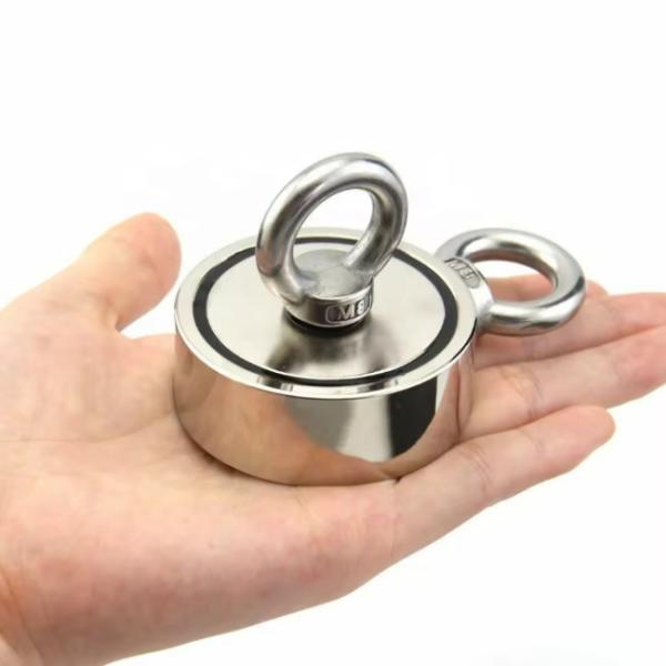Double Side Search Magnetic Hook Salvage Fishing Magnet Nickel Plating