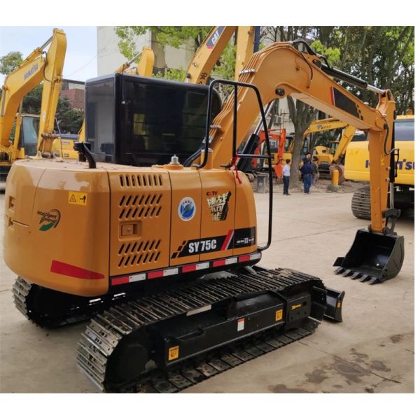 0.12~0.32m3 Capacidad del cubo Naranja de segunda mano en buen estado Sany75C Excavadora 7280Kg