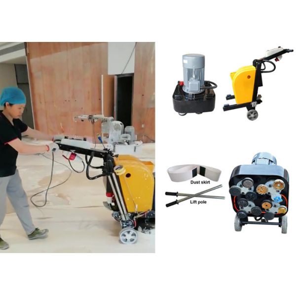 Мраморный полировщик пола с резиновой пылью кладет 12 головы в кожух 550MM