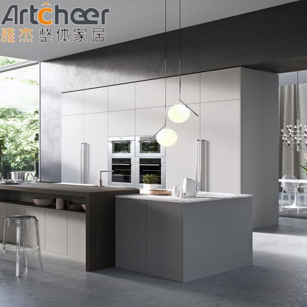 Modern Stylish Plywood Kitchen Cabinet In Italian Design Veneer And Lacquer Finish