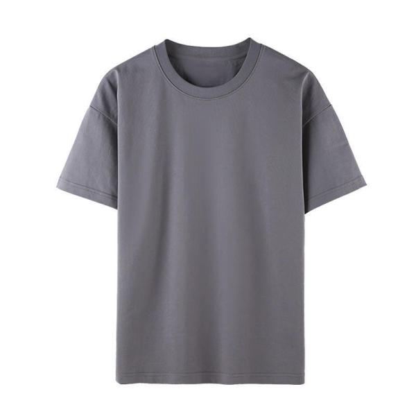 240 G Fashion Short Sleeve Round Collar Large Size Cotton T-Shirt