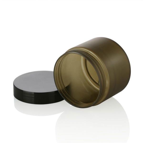 Amber PET Cosmetic Cream Jar 200ml 250ml 300ml With Lid