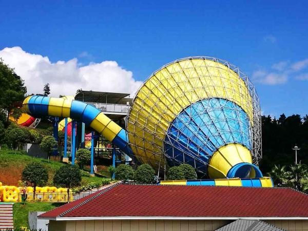 Big Fiberglass Tornado Water Slide For Adults , 14.6m Platform Height