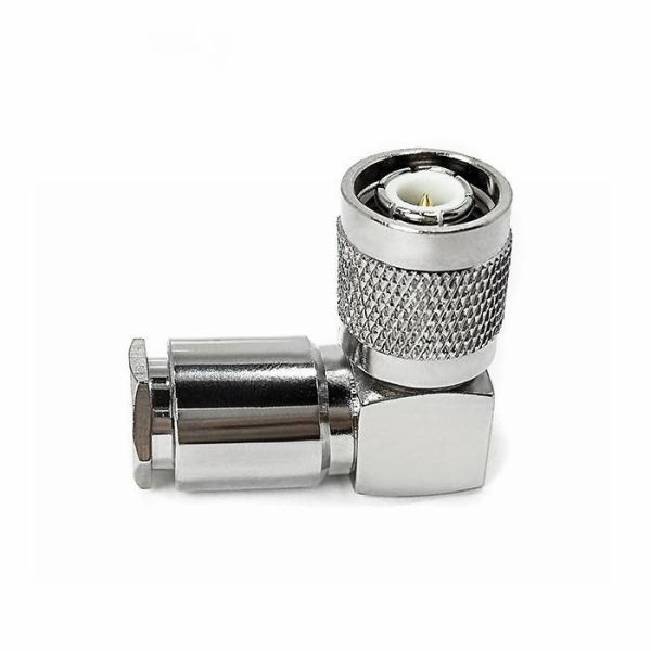TNC male right angle RF connector with 0~3GHz frequency and clamp type for RG58 RG6 LMR400