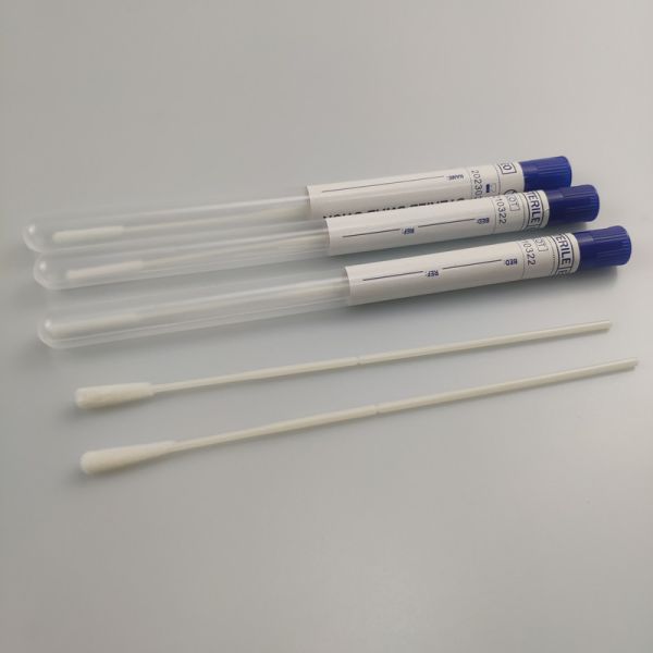 Cotton Rayon Head Specimen Collection Swabs With Tube Femal Oral Samples