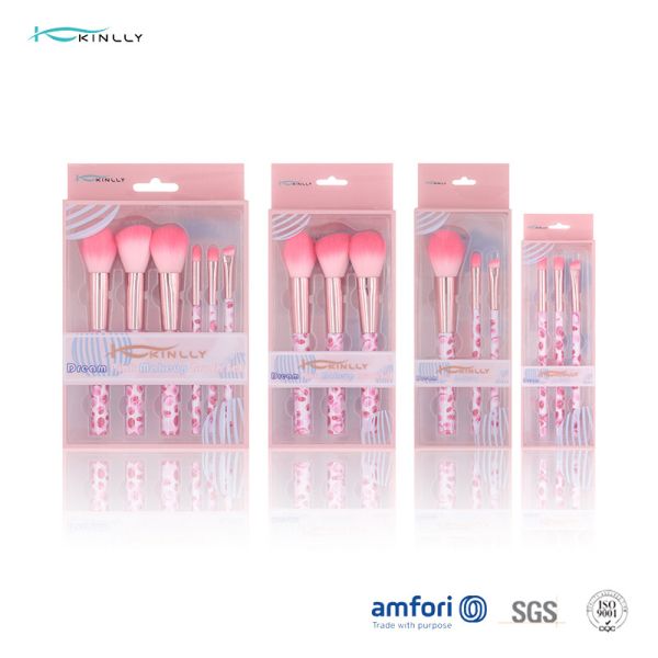 Sistema de cepillo básico del maquillaje del contorno del OEM 6PCS de la bolsa de poliéster