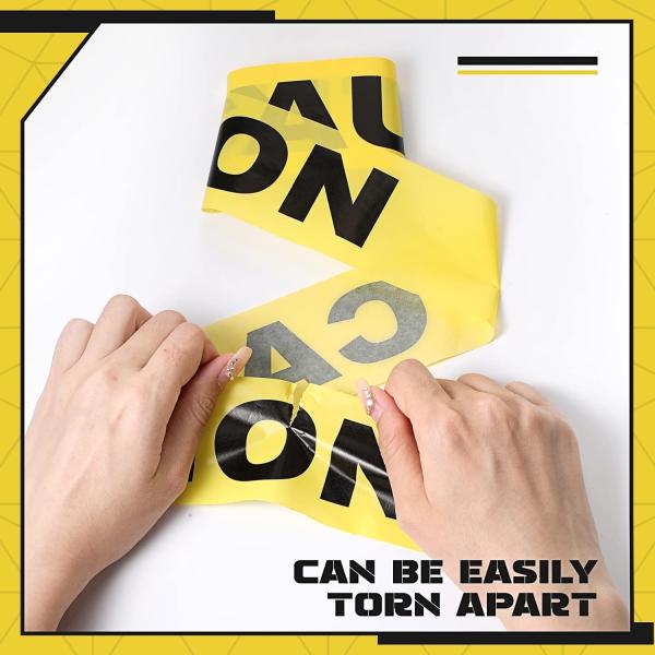 Caution, Police or Biohazard High Visibility Tape | 1000 Ft | Halloween Decoration Tape for Haunted Houses