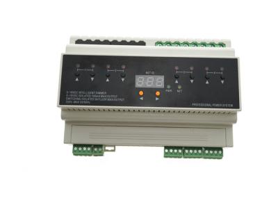 Smart Home que ilumina o diodo emissor de luz vermelho do módulo de controle programável para a indicação de estado