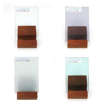 Vidro laminado de segurança azul claro cinza verde rosa 3 mm - 19 mm espessura