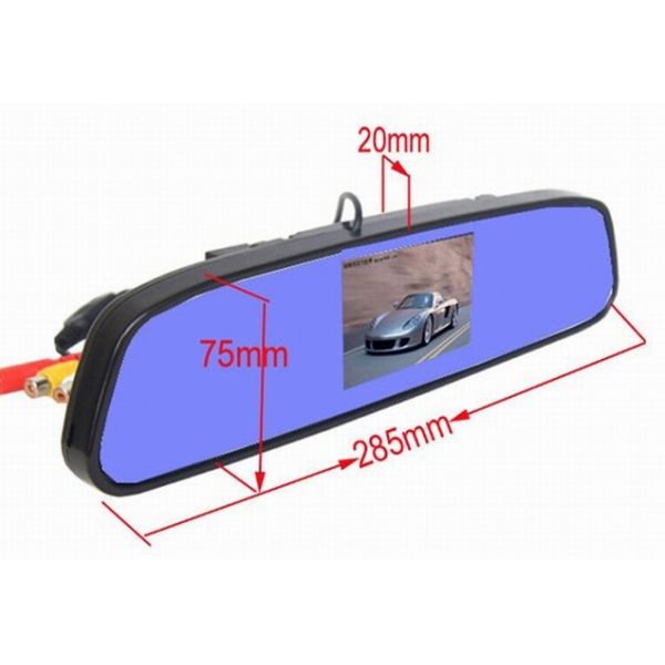 Ouchuangbo 3.5 inch digital screen Rear view mirror PAL /NTSC dual-mode automatic switching OCB-RV350