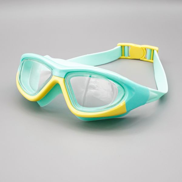 Big Frame Children Swimming Goggles With Silicone Gasket And Rainbow Plating Lens