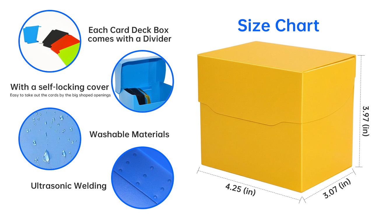 160 Card Custom Deck Box PT CG Plastic Kado Pokemon Tcg Starter Pack