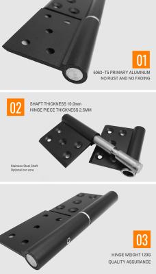 116mm Alumínio Heavy Duty Bandera Estacas para porta giratória ângulo de abertura 0-180 graus