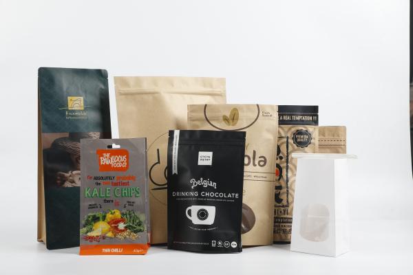 O malote biodegradável feito sob encomenda do zíper do papel de embalagem do PLA está acima do empacotamento de alimento do chá