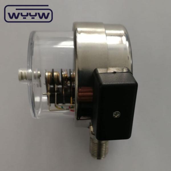2.5 Medidor de pressão de contacto elétrico de aço inoxidável Conexão de painel tipo flange