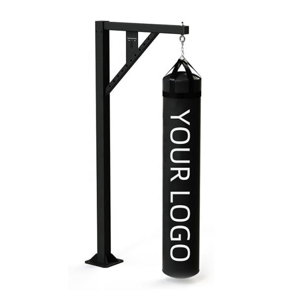 Black White 2.4M Floor Mounted Punching Bag Rack For Heavy Bag