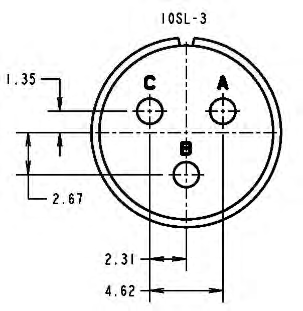 Circular connector Harwin C90-3106F10SL-3S with aluminium alloy shell and polarised threaded coupling