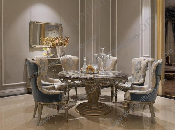 Antique marble luxury round dining tables FT-133