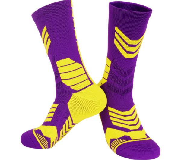 Professional Custom Sports Purple Athletic Racing Cycling Soccer Basketball Socks