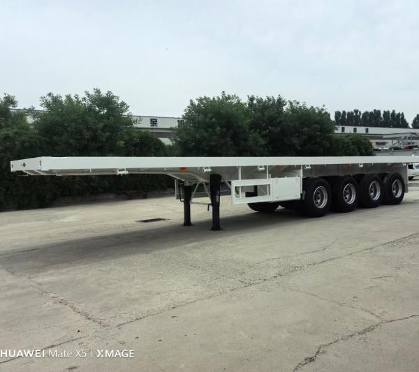 Tread 1840mm Load Capacity 60t-70t 40ft Flatbed Semi Trailer