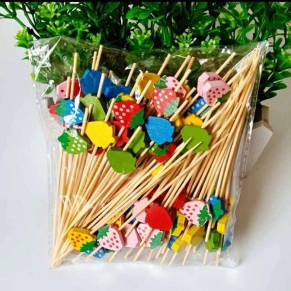 Varas de bambu descartáveis do OEM para o fruto/sushi/sanduíche