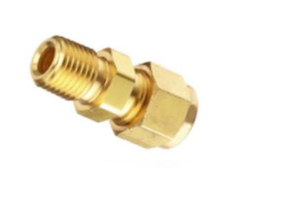 Conector de bronze da união dos componentes dobro do permutador de calor da compressão da virola