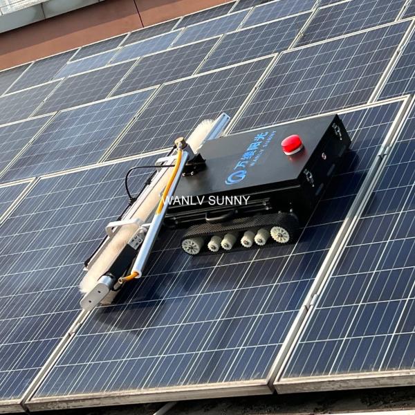 1100 mm Cleaning Width Electric PV Robot for Dry Cleaning and Washing of Solar Panels