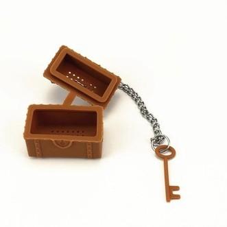 Best cute treasure case shape tea strainer filter travel buddy non plastic loose leaf tea custom silicone tea infuser