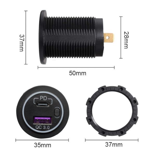 Chargeur rapide pour voiture de 12 volts