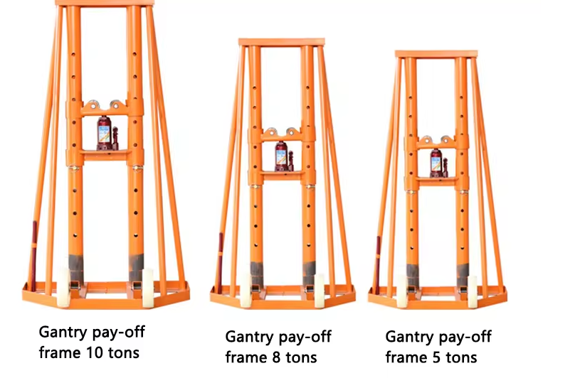 8 Ton Hydraulic Cable Drum Lifting Hydraulic Jack Reel Stand