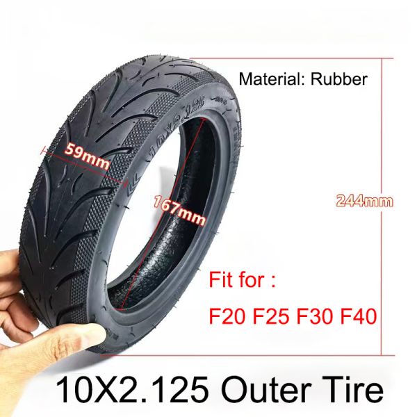 10X2.125 Electric Scooter Tire 10*2.125 E Scooter Tyres For Ninebot F30 F40