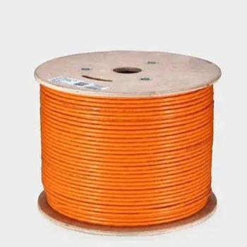 Orange SFTP CAT6A PVC Ethernet Cable 26AWG For Ultra Fast Data Centers