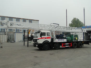 Буровая установка глубины 600m водяной скважины геологохимической установленная тележкой