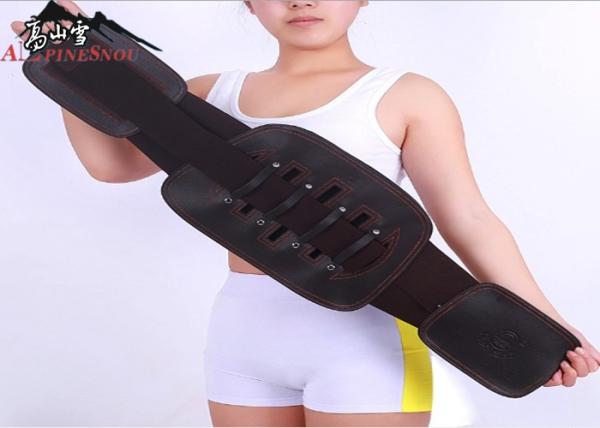 Soulagement arrière lombaire de ceinture de soutien de plaques d'acier en cuir la douleur de la taille