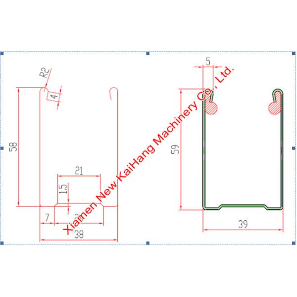 Guardrail da porta deslizante que forma a máquina, quadro de porta personalizado que faz a máquina