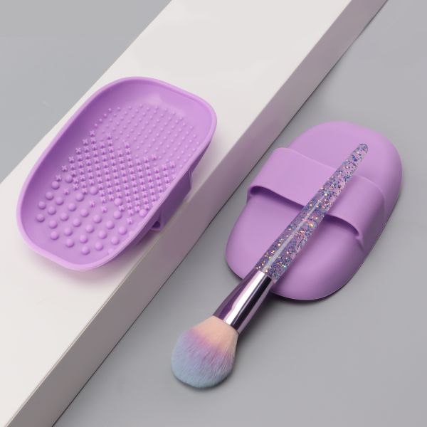 Purple Scrubber Makeup Brush Cleaner Pad Makeup Tools Cosmetic Brush Cleaning Mat