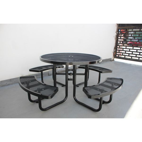 Коммерческие стальные столы и стулья для пикника на открытом воздухе