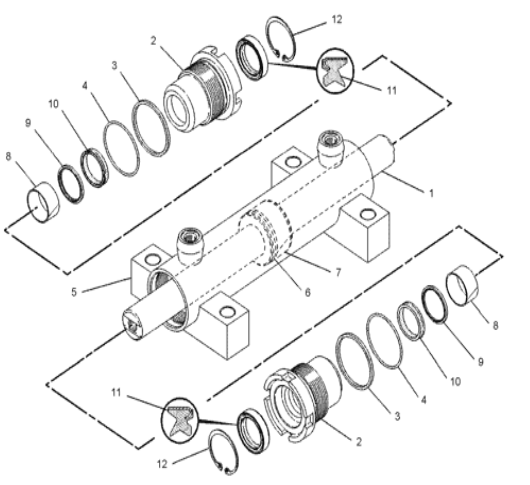 CA1113301 111-3301 1113301 Kit de sello de dirección cilindro de ajuste de la oruga retroexcavadora 416 416B 428B