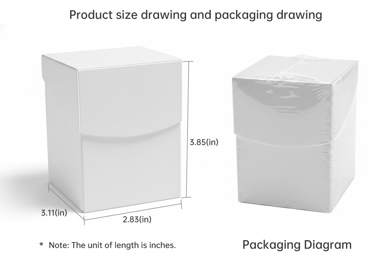 PP Card Deck Case 100 Trading Card Storage Box Fits MTG Pokémon with Divider