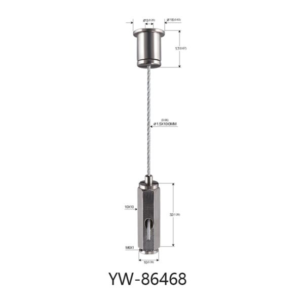 провода Gripper 10*32mm шестиугольника системы индикации YW86468 латунного материального вися