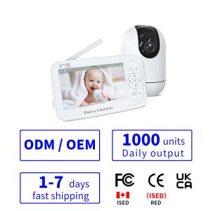 5 Inch Tft LCD Touch Wireless Baby Monitor Split Screen Smart Video Door Phone