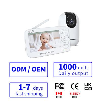 5 Inch Tft LCD Touch Wireless Baby Monitor Split Screen Smart Video Door Phone Wifi 2.4Ghz
