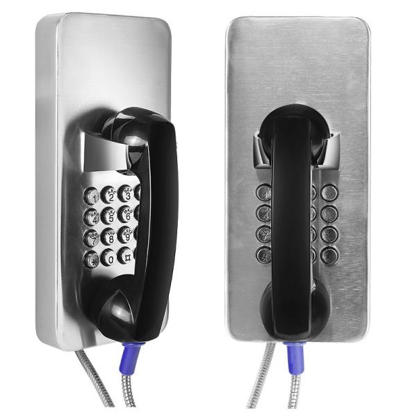 Téléphone VoIP pour prison avec clavier robuste à 16 touches, téléphone anti-vandalisme