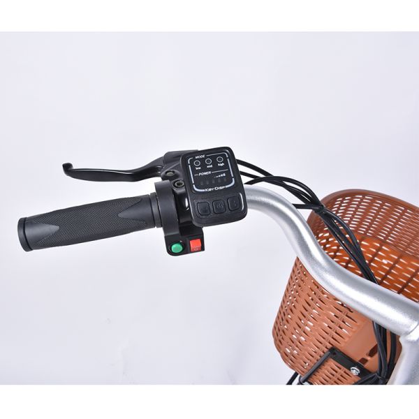 12.5Ah Lightweight Ladies Electric Bike 6geared 25km/H With Basket